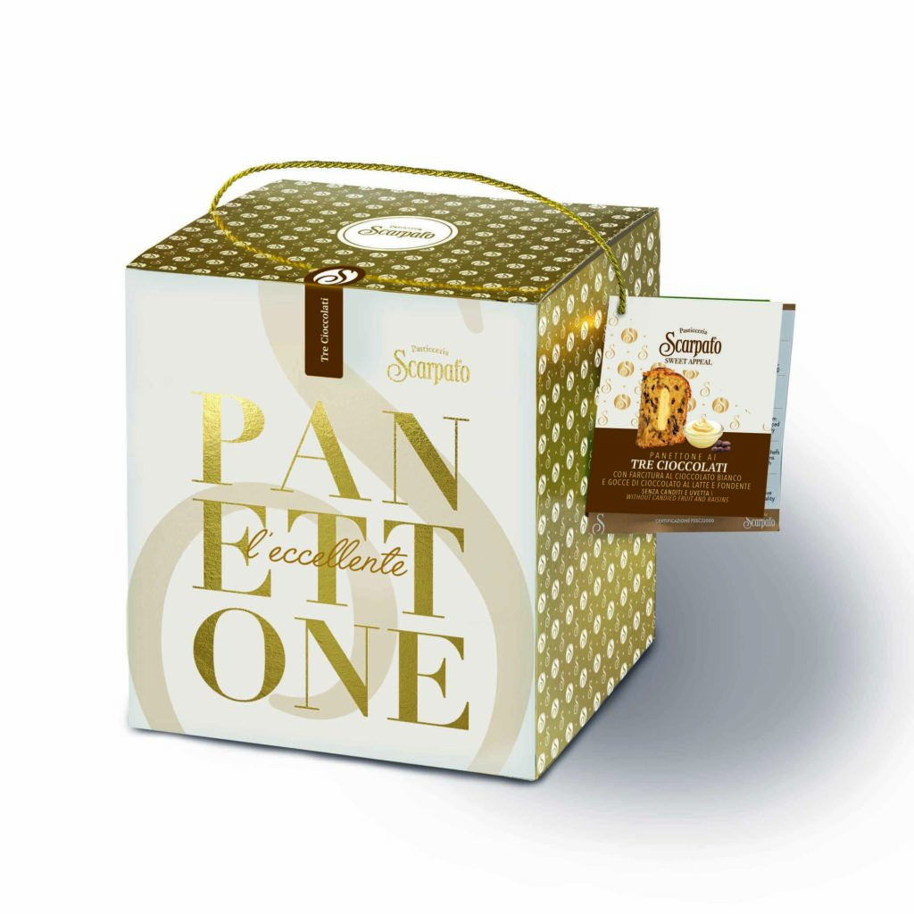 Panettone ai tre cioccolati