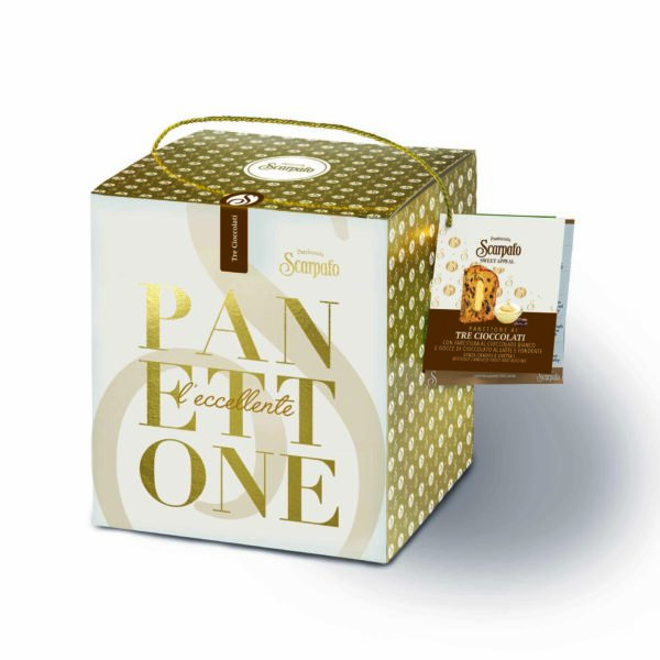 Panettone ai tre cioccolati