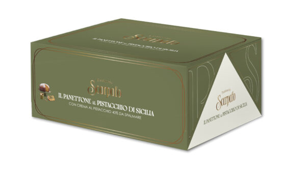Panettone al pistacchio di Sicilia con crema spalmabile
