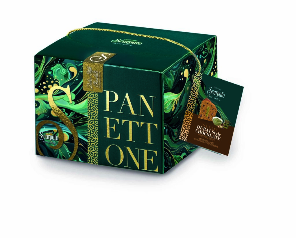 Panettone Dubai style chocolate pistachio & kataify