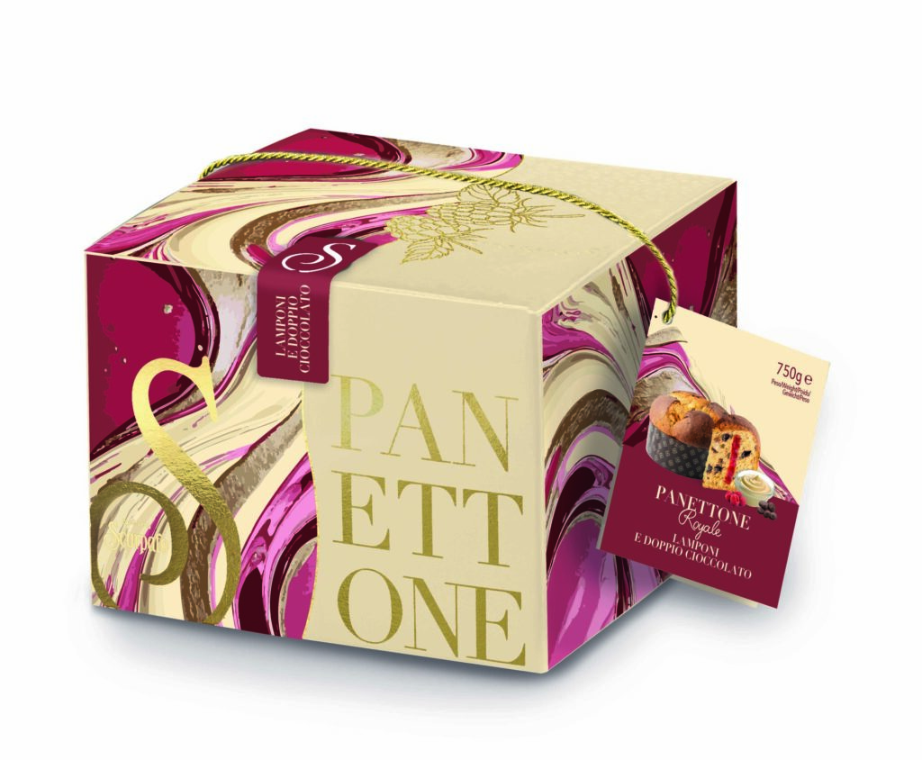 Panettone Royale lampone & doppio cioccolato